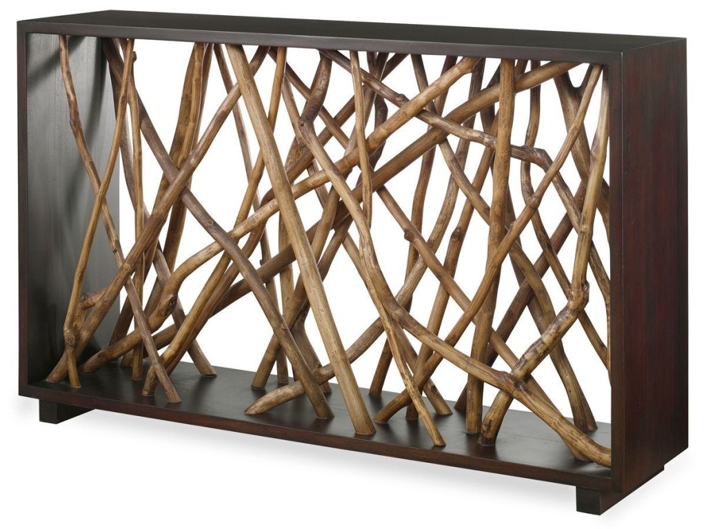 Teak Maze Console Table - image 2