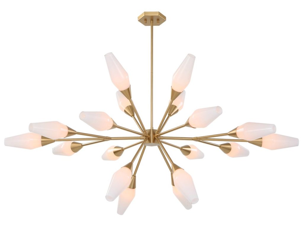 Agapanthus, 18 Lt Pendant - Brass - main image