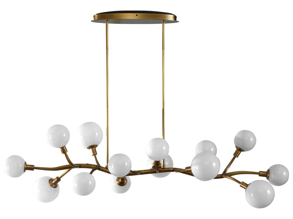 Meandering, 14 Lt Pendant - Brass - image 4