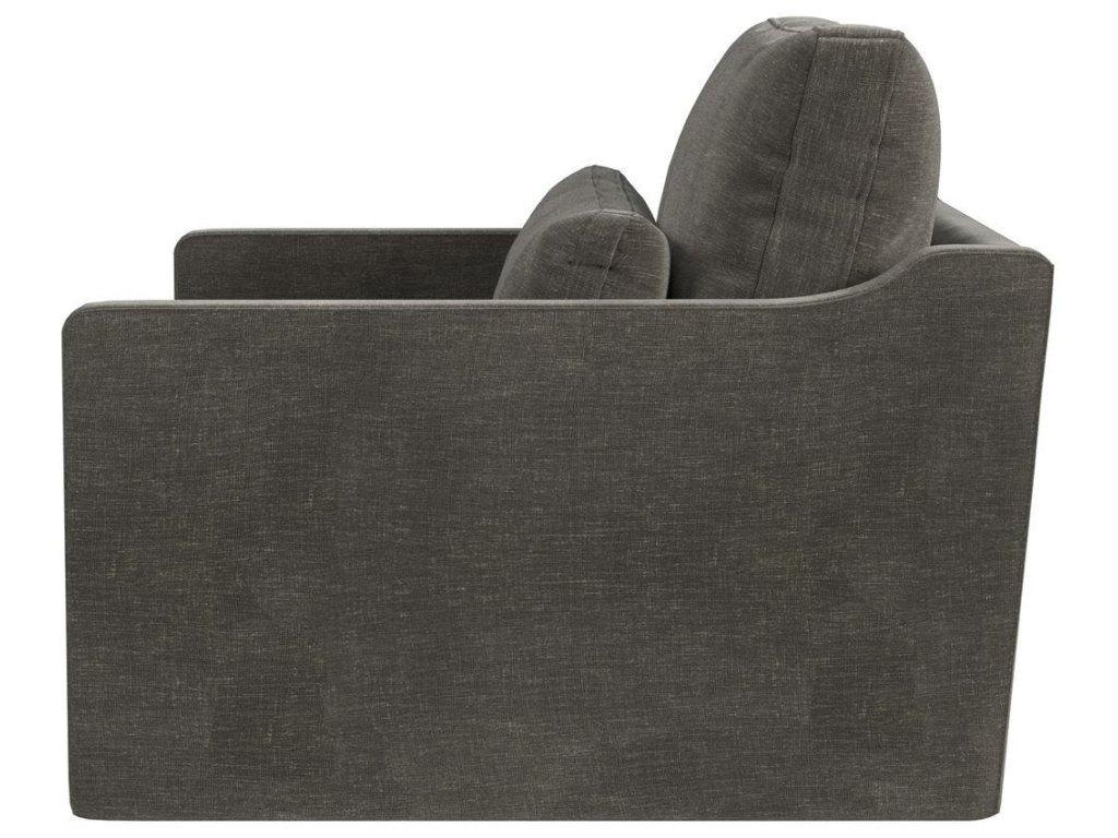 Slope Tufted Swivel Chair-And-A-Half - Lux Graphite - image 3