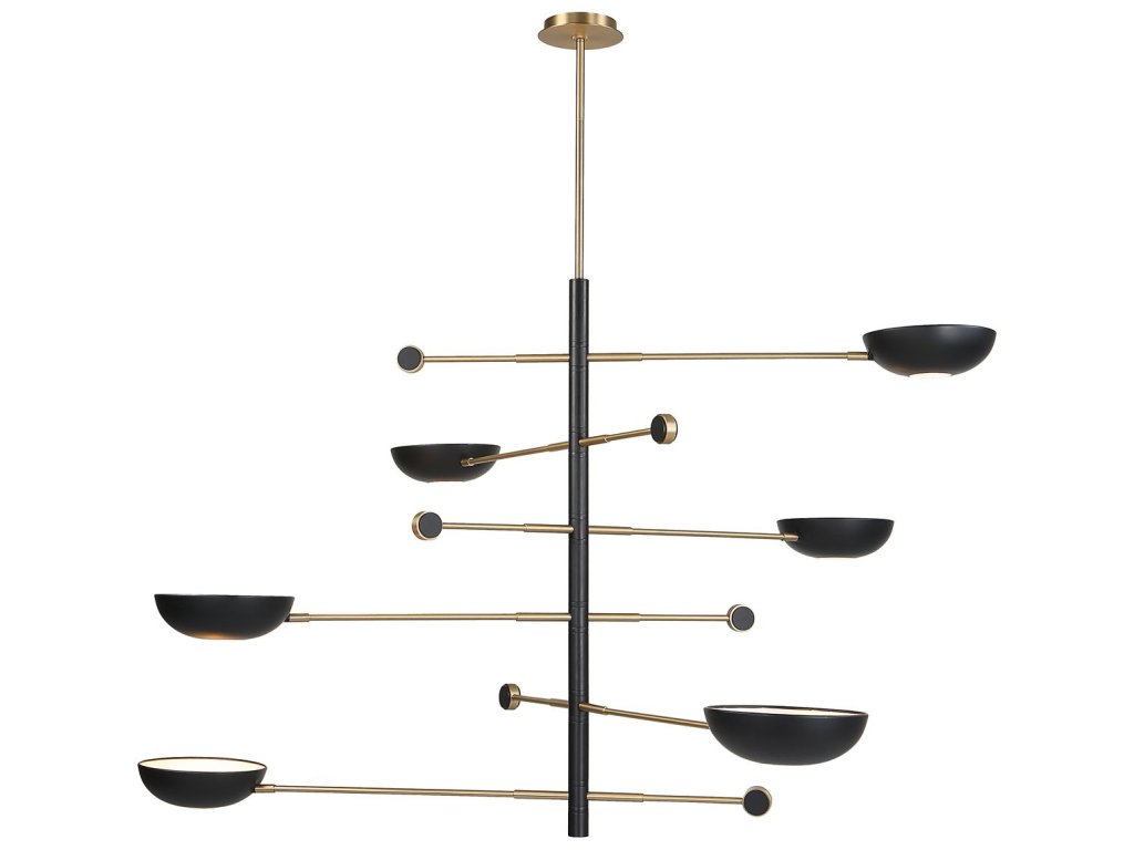 Swinger, 6 Lt Pendant - Black - main image