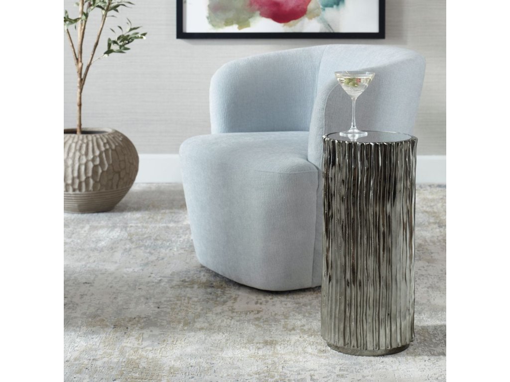 Echo Drink Table, Nickel - image 1