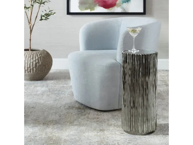 Echo Drink Table, Nickel