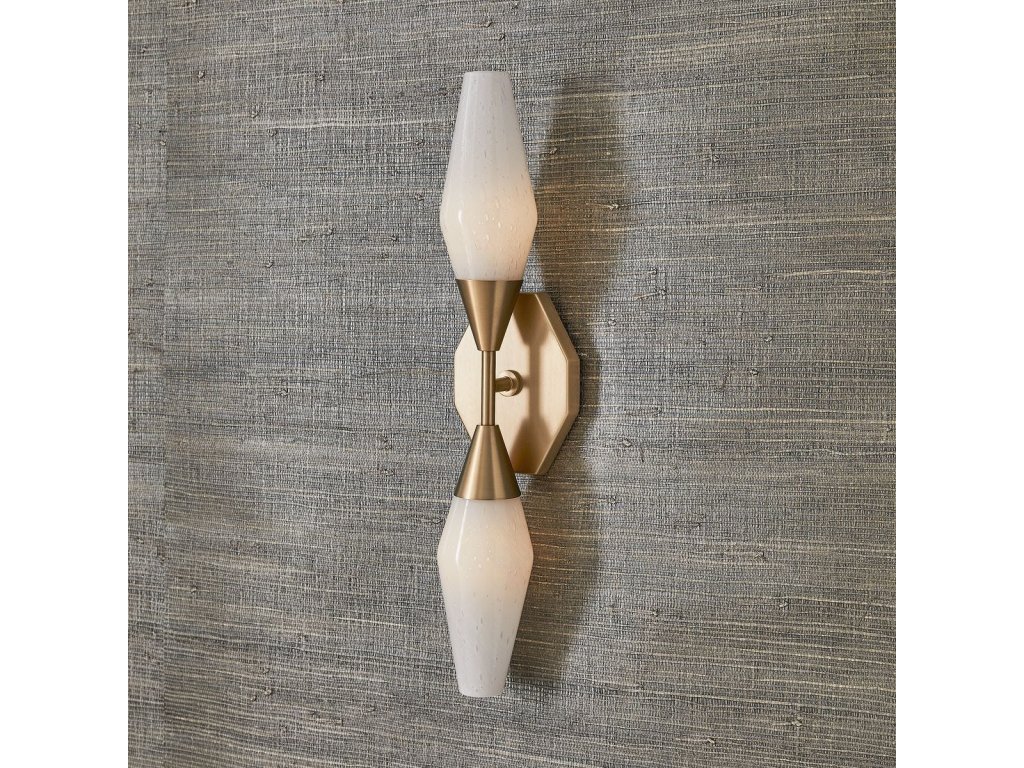 Agapanthus, 2 Lt Sconce - Brass - image 1