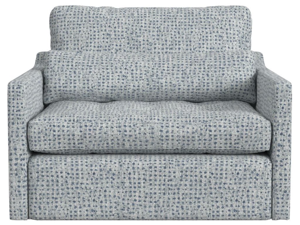Slope Tufted Swivel Chair-And-A-Half - Dashing Blue - main image