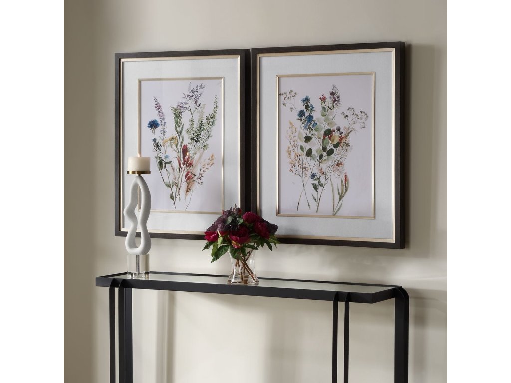 Delicate Flowers Framed Prints, S/2 - image 2
