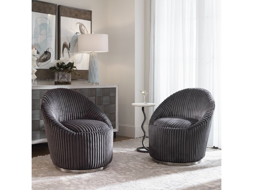 Crue Swivel Chair, Gunmetal - image 6