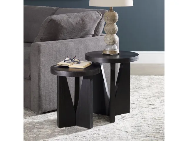 Nadette Nesting Tables, Espresso, S/2 - Alternative View