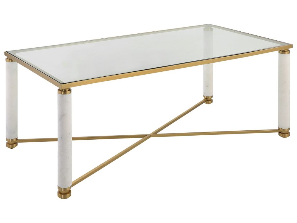 White Pillar Coffee Table - image 2