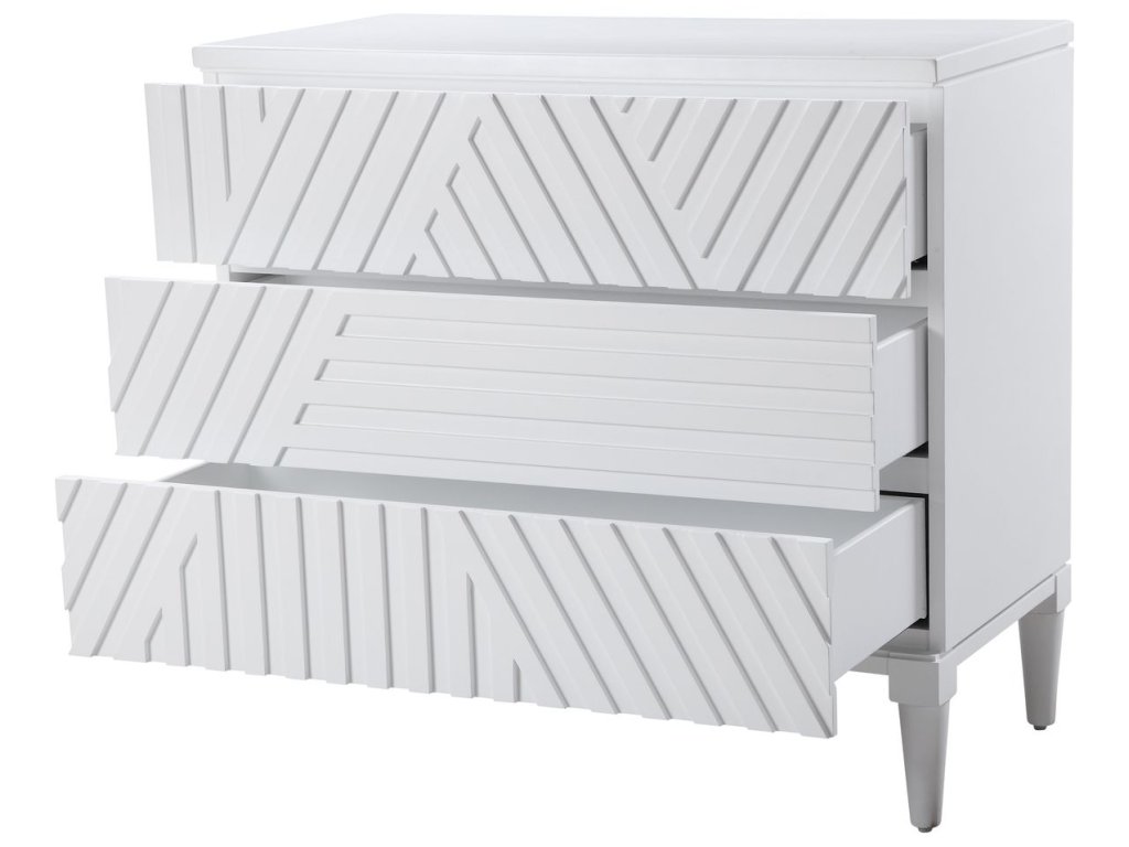 Colby 3 Drawer Chest, White - image 4