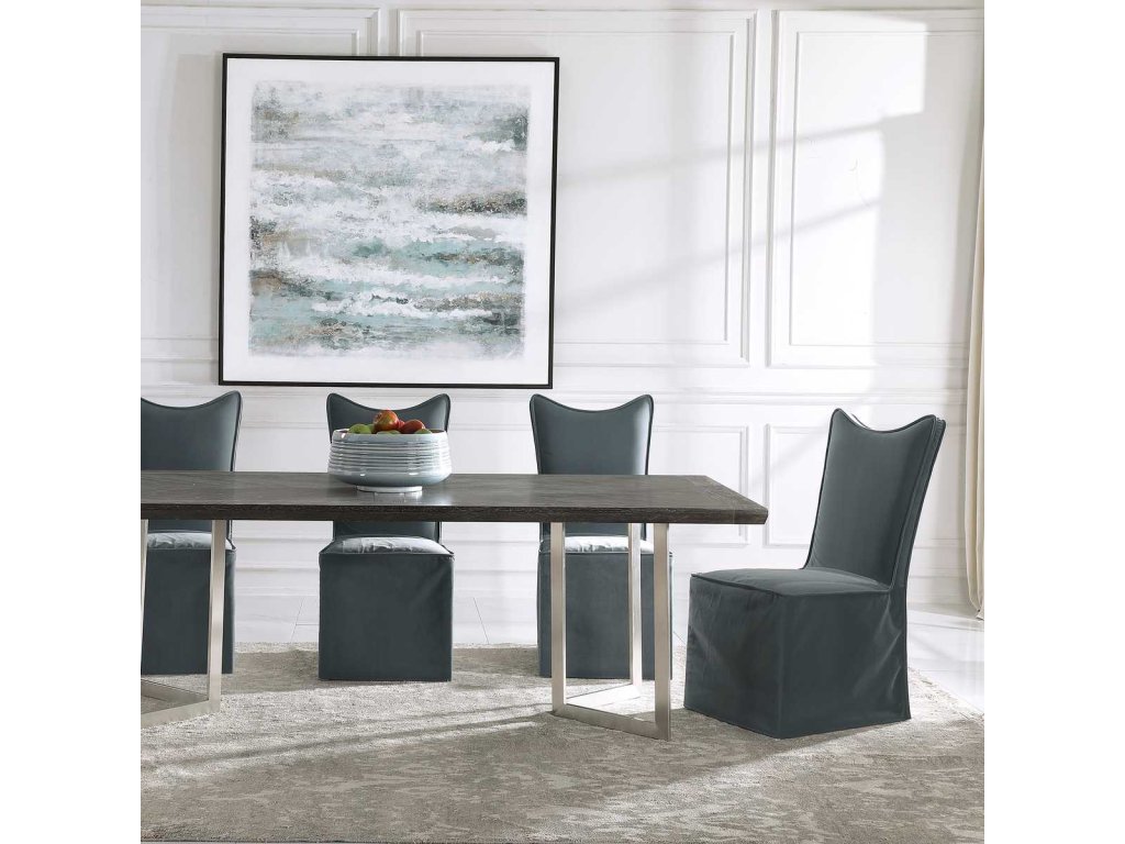 Delroy Armless Chair, Gray, 2 Per Box, Priced Each - image 2
