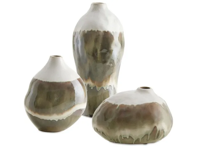 Earthflow Outdoor Vases, S/3