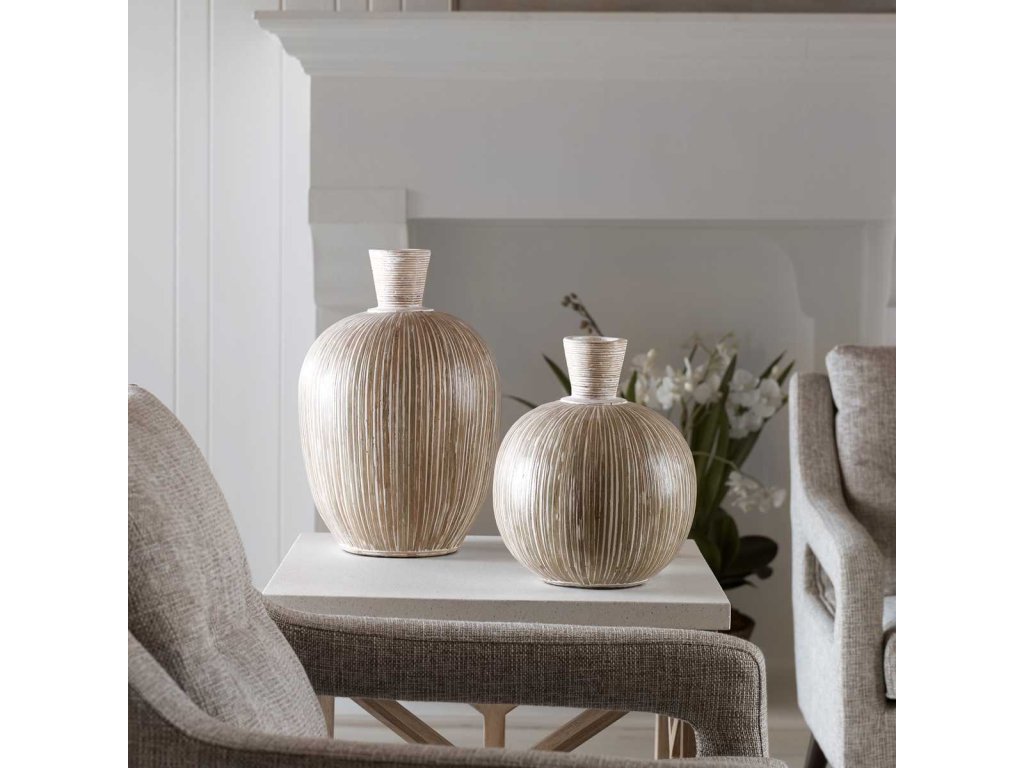 Islander Vases, White, S/2 - image 2