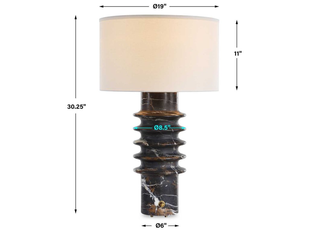 Ring Around Table Lamp - Michelangelo Marble - image 8