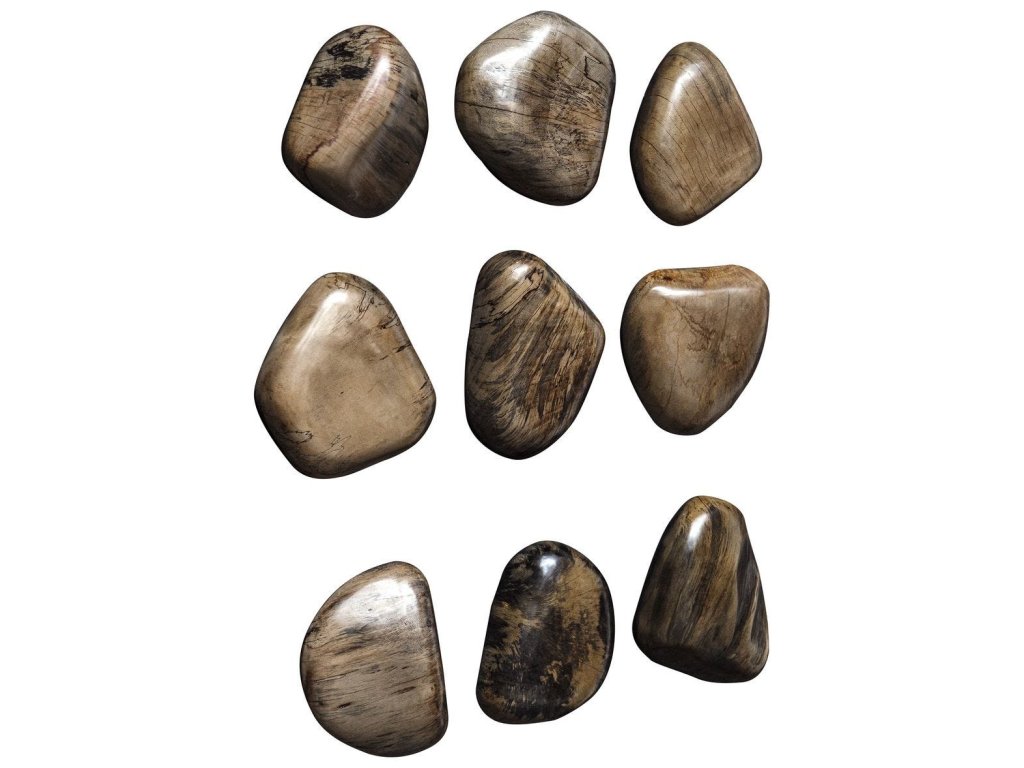 Pebbles Wood Wall Decor, Walnut, S/9 - image 2