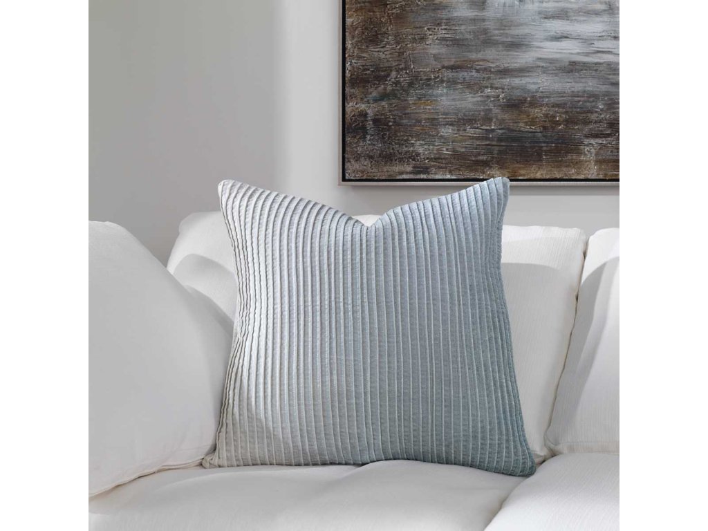 Fade Out Velvet Pillow - Blue - image 1