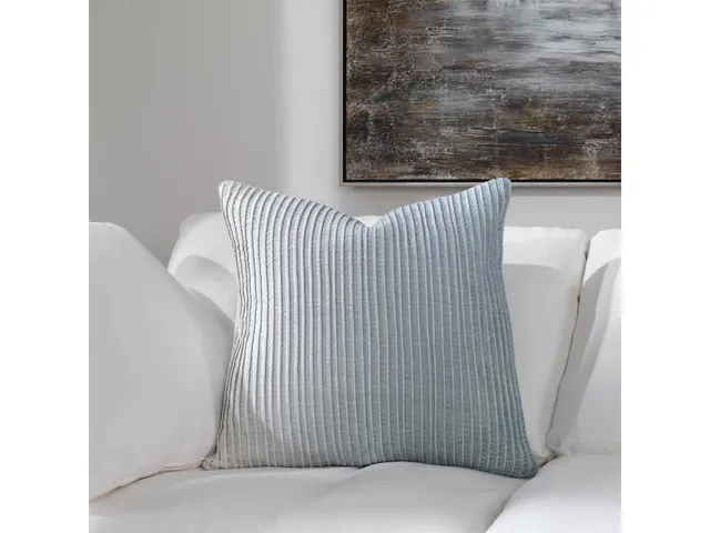 Fade Out Velvet Pillow - Blue - Alternative View