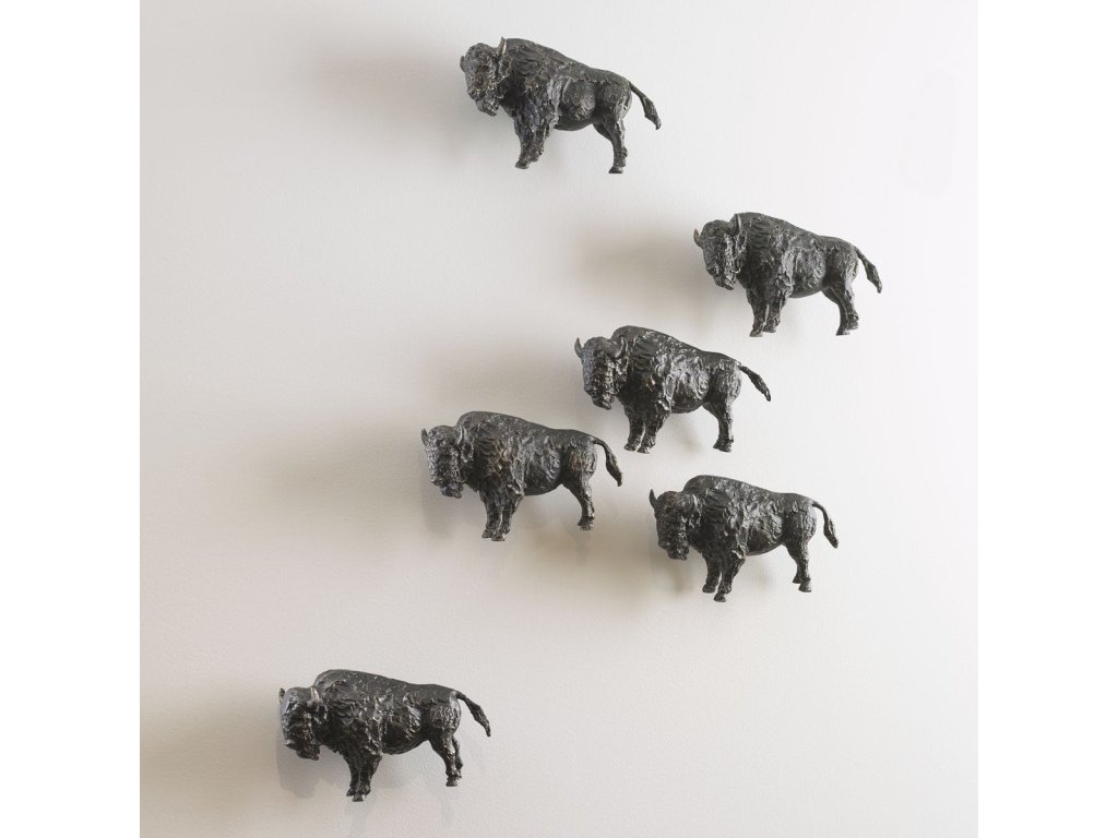 Bison Metal Wall Sculpture - image 1
