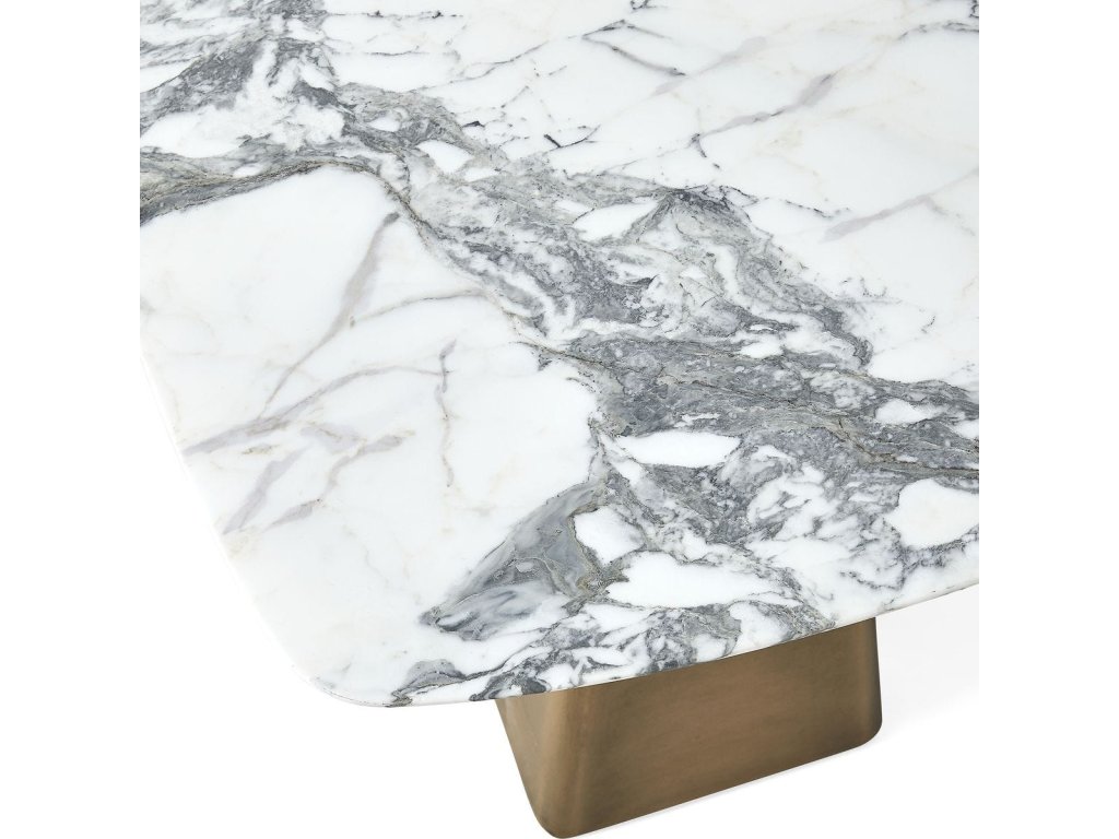 Equilateral Side Table - Arabescato/Brass, 2 Cartons - image 5