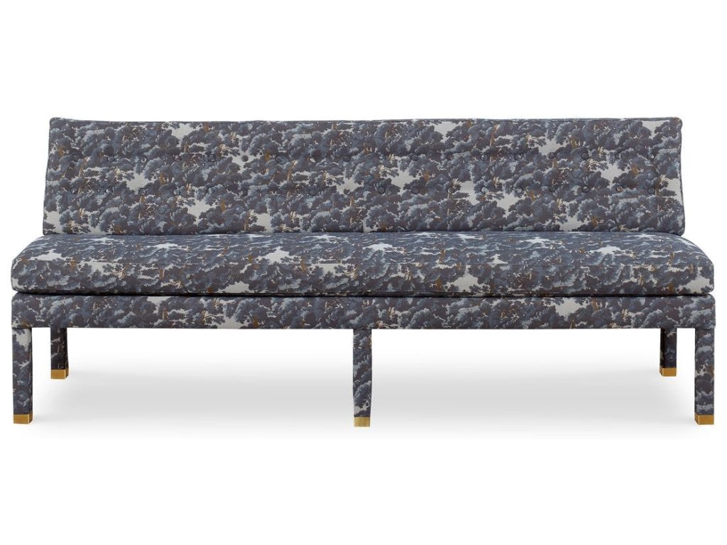 Approach The Bench Banquette, 84" - Baltic Forest Blue - main image