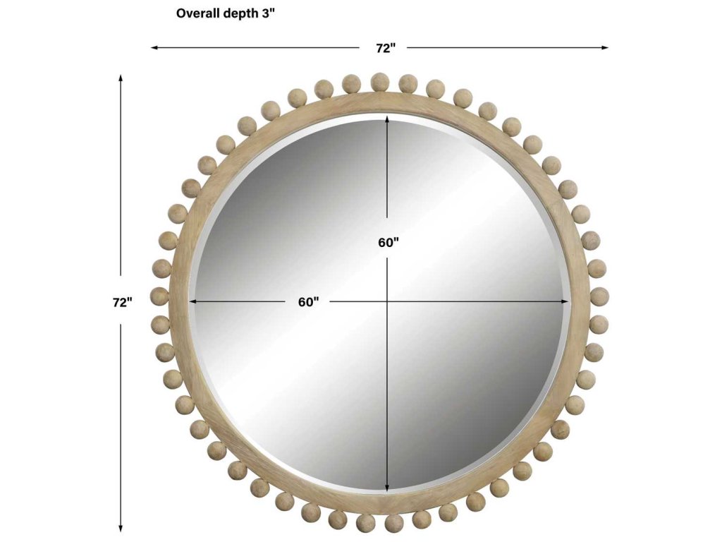 Brianza Round Mirror - 72 Natural - image 3