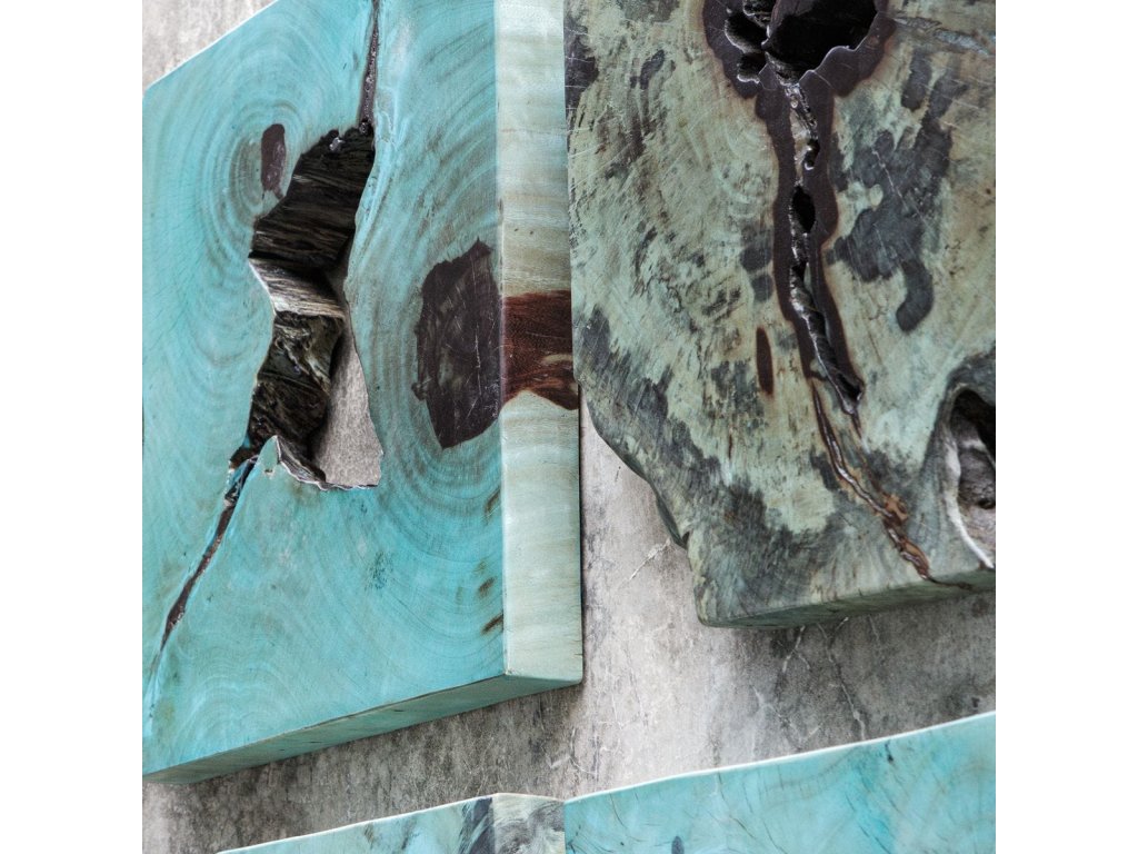 Bahati Wood Wall Decor, Blue, S/9 - image 5