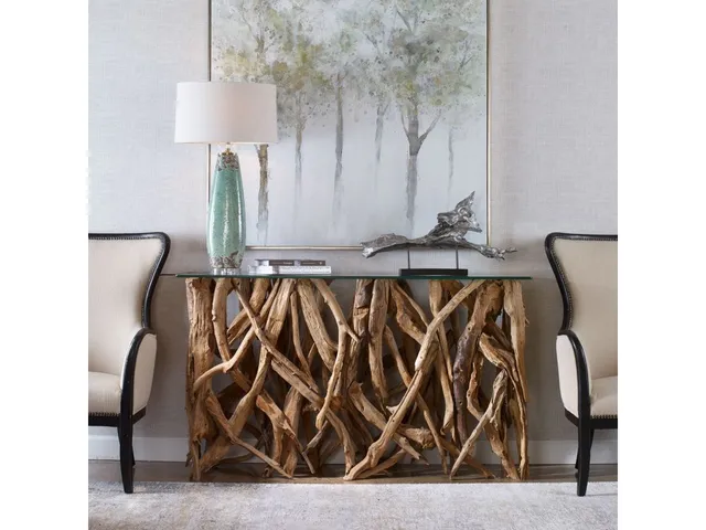 Teak Wood Console