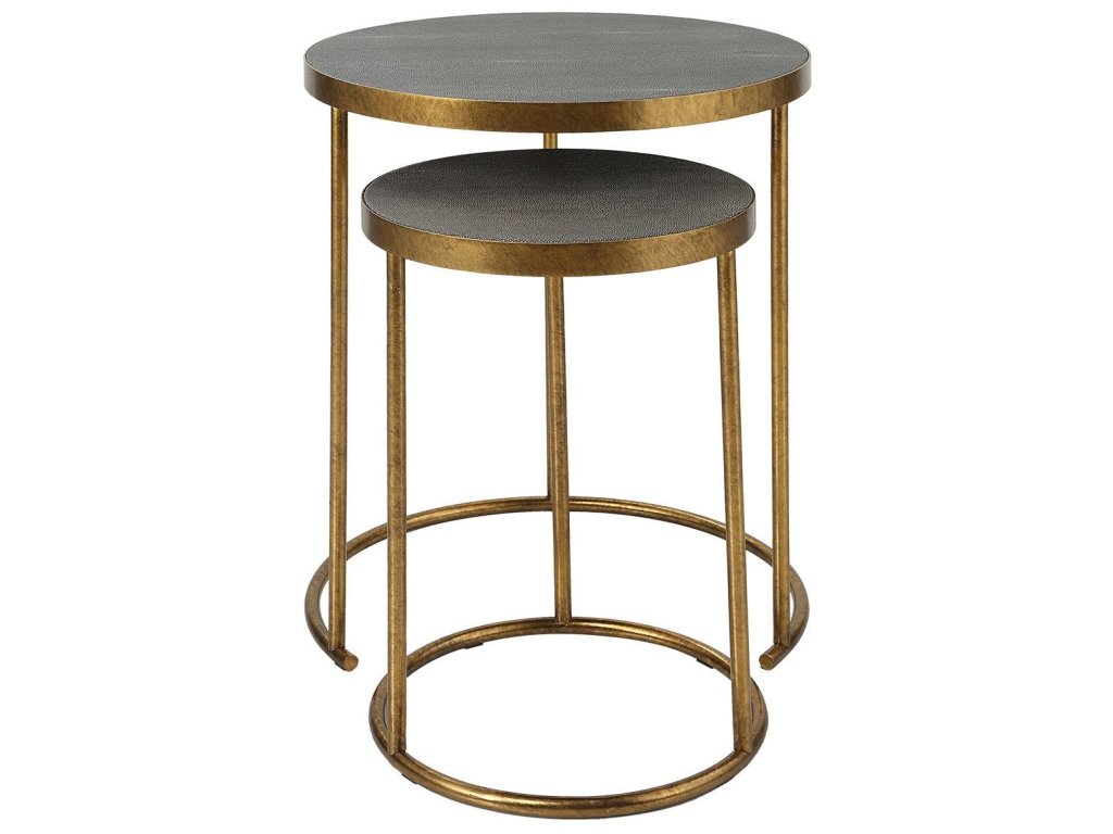 Aragon Nesting Tables, S/2, Gray - image 2