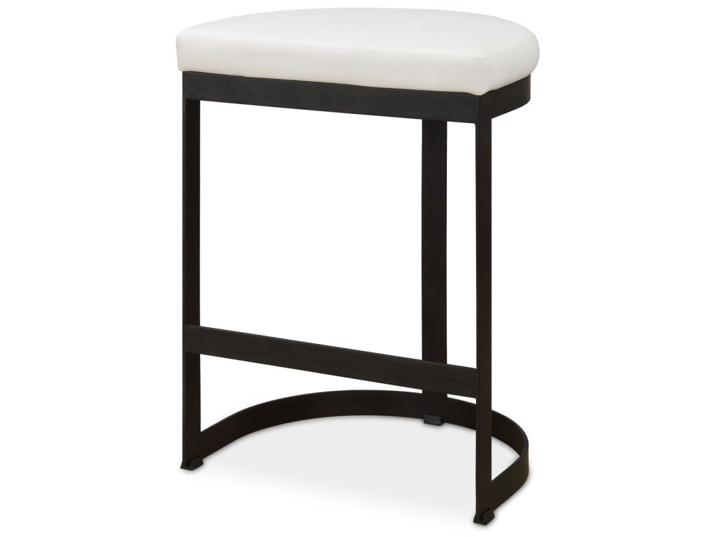 Ivanna Counter Stool, Black - White - main image