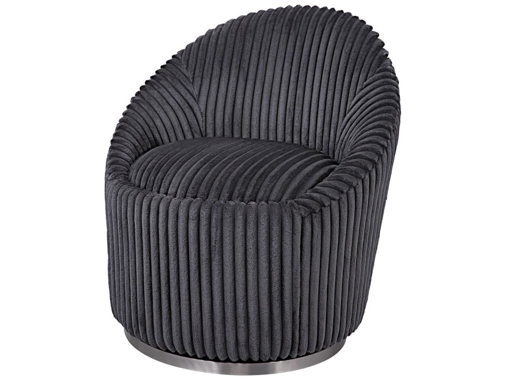 Crue Swivel Chair, Gunmetal - image 2