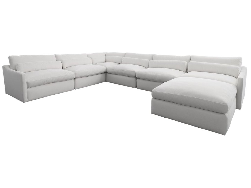 Slope Sofa, Armless - Alabaster Chenille - main image