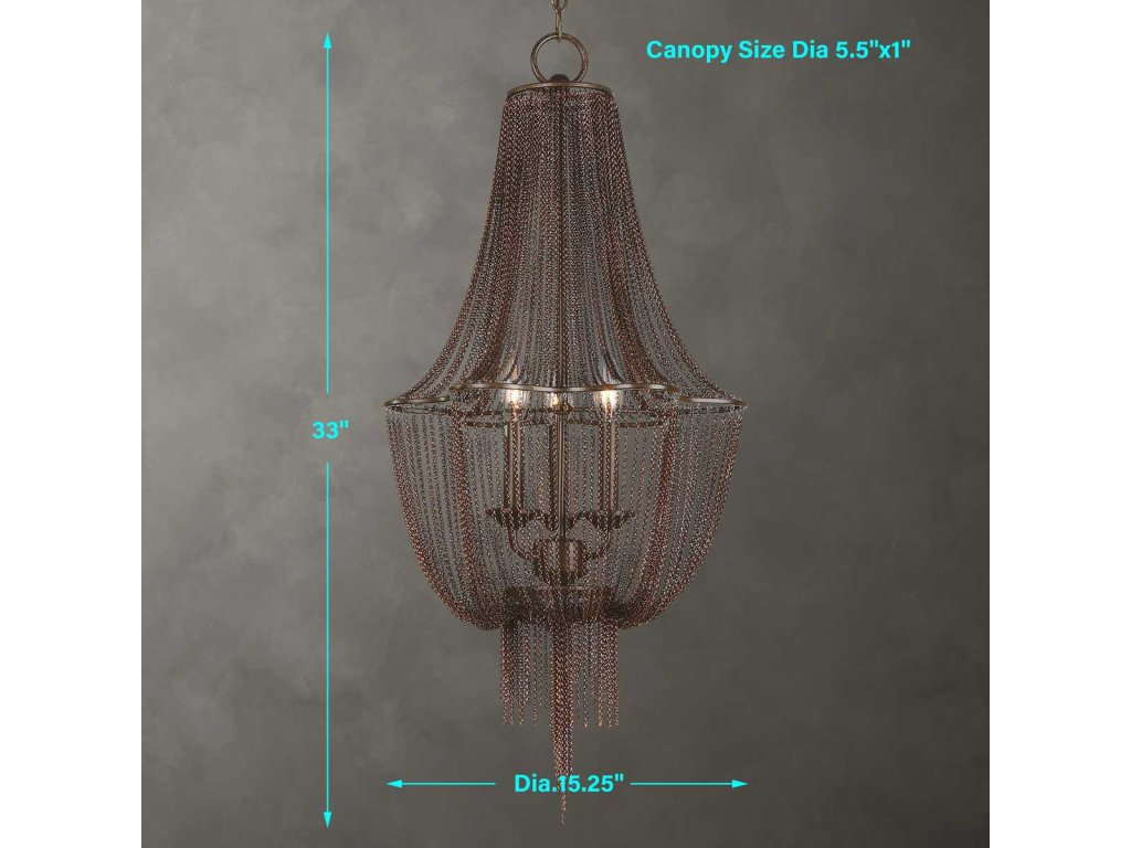 Lezzeno, 3 Lt Chandelier - image 3