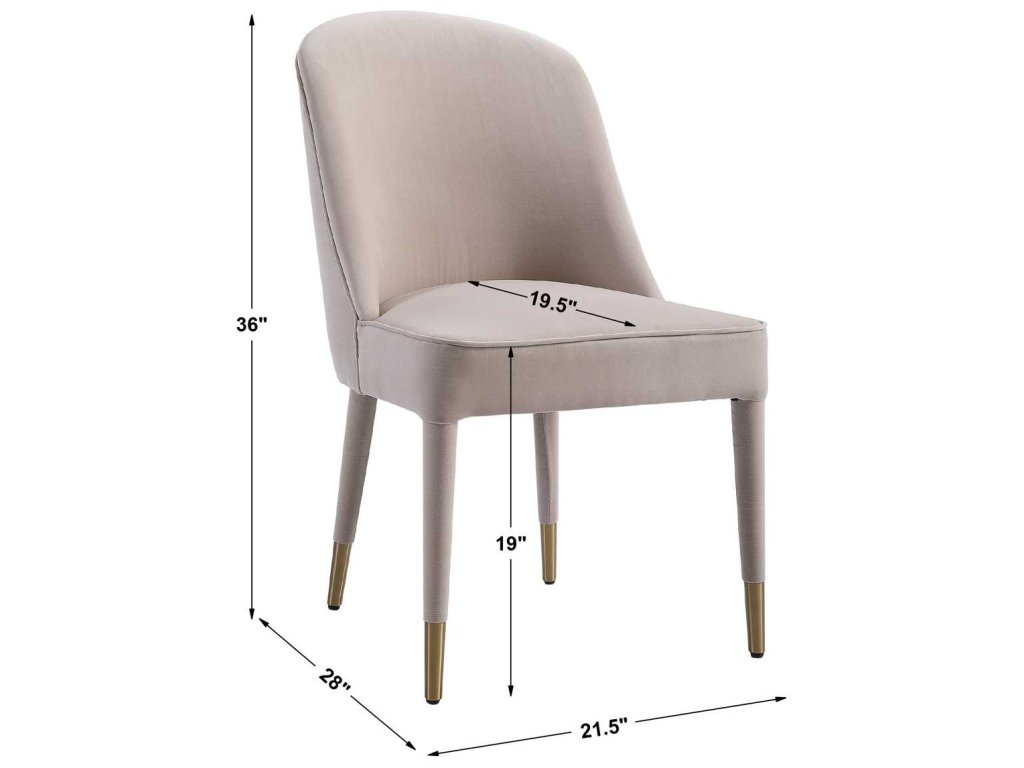 Brie Armless Chair, Champagne, 2 Per Box, Priced Each - image 9
