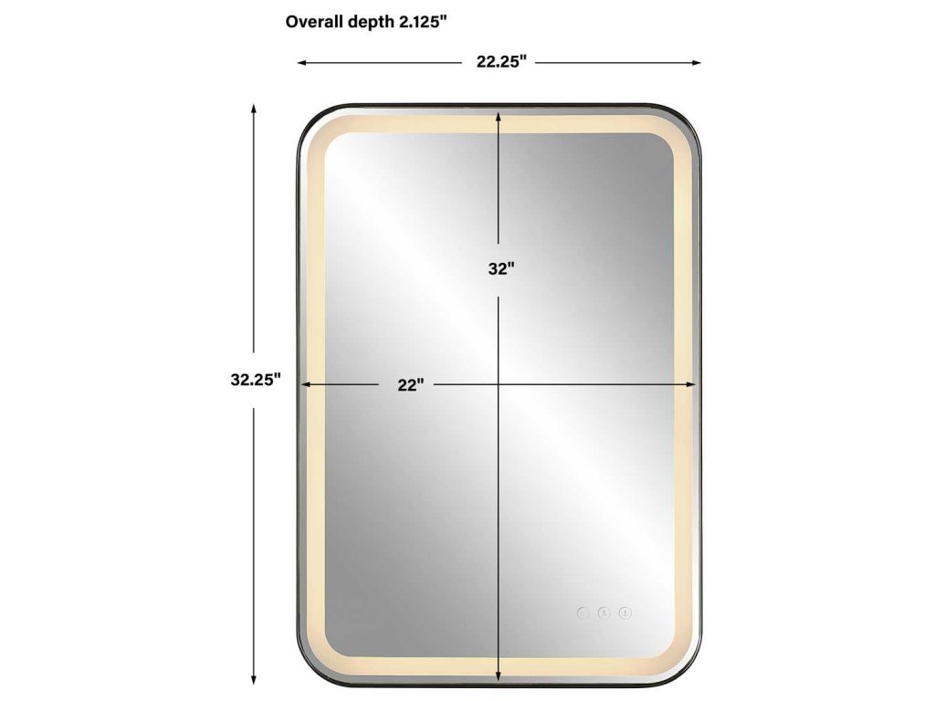 Crofton Lighted Vanity Mirror, Black - image 8