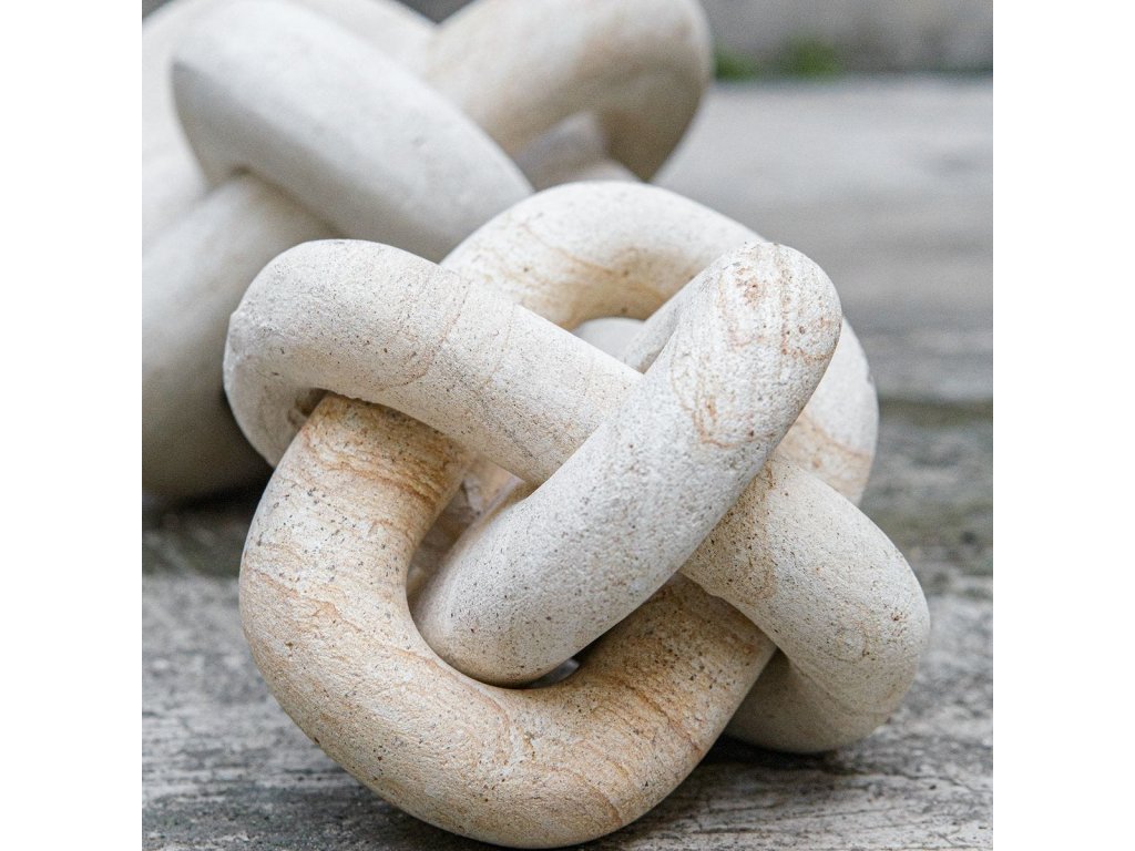 Limestone Link Outdoor Sculptures, S/2 - image 7