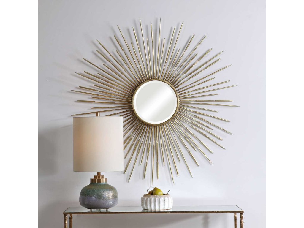 Golden Rays Round Mirror - image 4