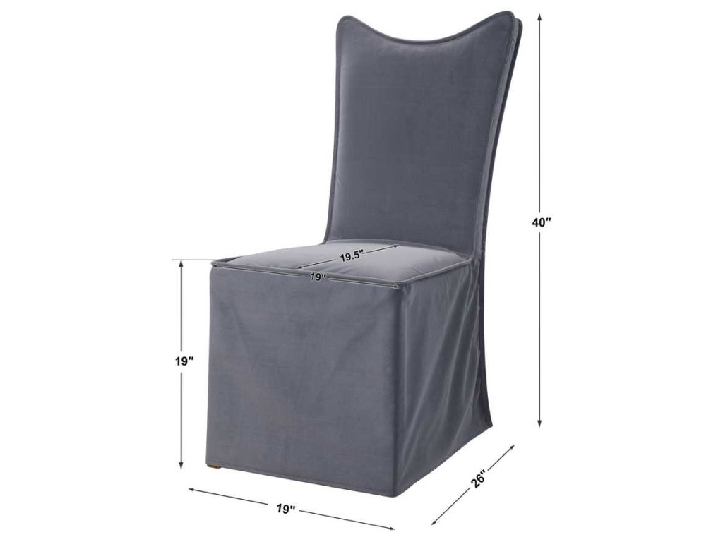 Delroy Armless Chair, Gray, 2 Per Box, Priced Each - image 7