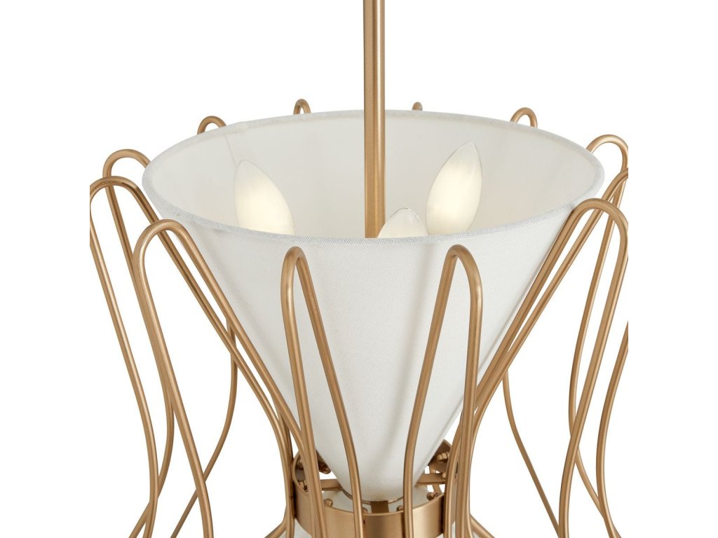 Boomerang, 4 Lt Pendant - Brass Medium - image 5