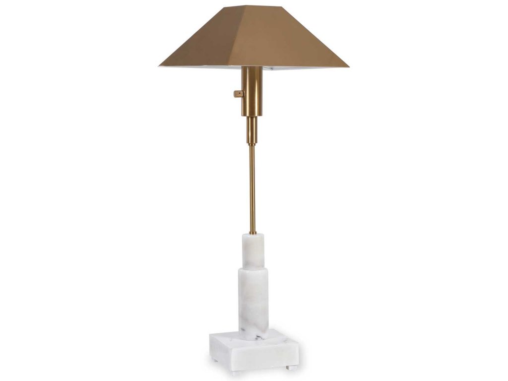 Telescope Buffet Lamp - White Marble/Brass - image 2