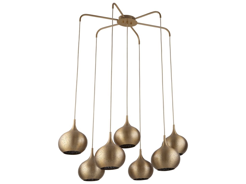 Golden Onion, 7 Lt Chandelier - image 6