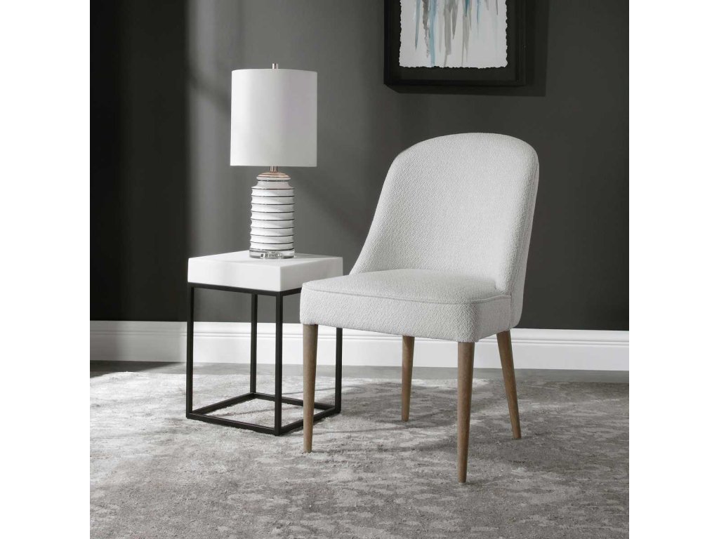 Brie Armless Chair, White, 2 Per Box, Priced Each - image 1