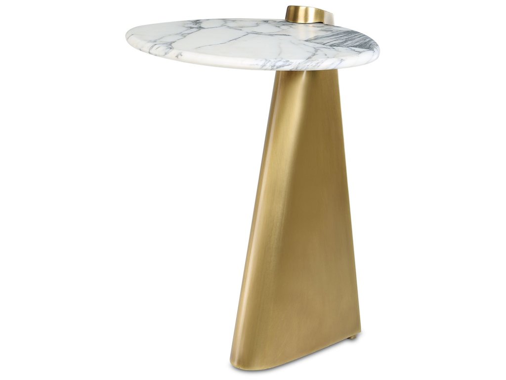 Strum Accent Table - Arabescato Marble - main image