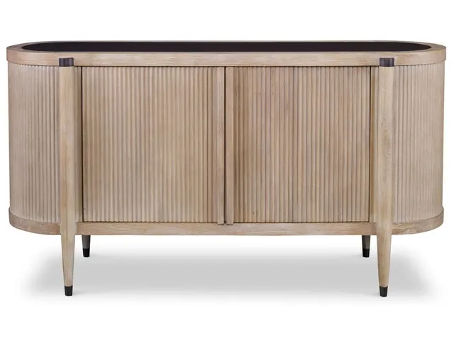 Tambour Cabinet - Natural Wash
