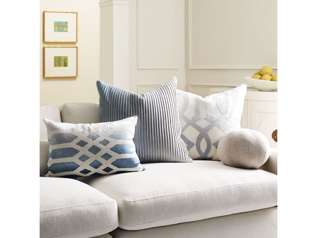 Ombre Fret Pillow - Blue - image 2