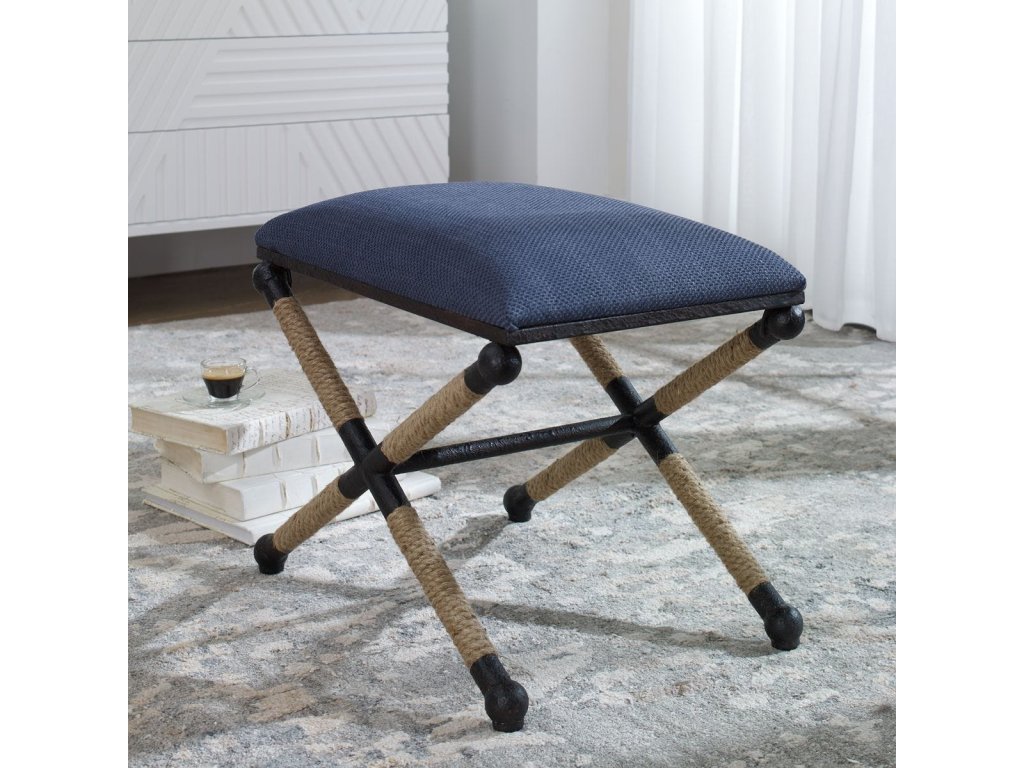 Firth Small Bench, Navy - image 1