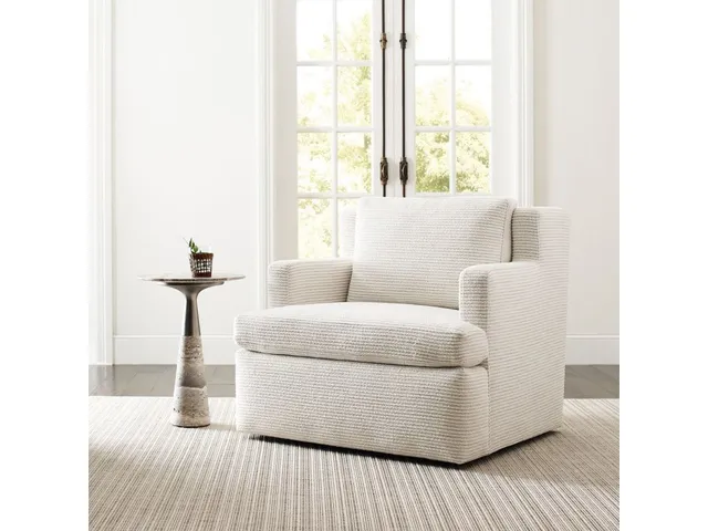Unwind Swivel Chair - Snow Garden White