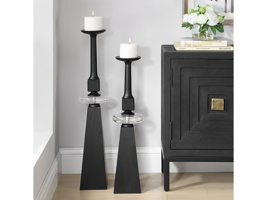 Ebon Glow, Candleholders, S/2 - image 1