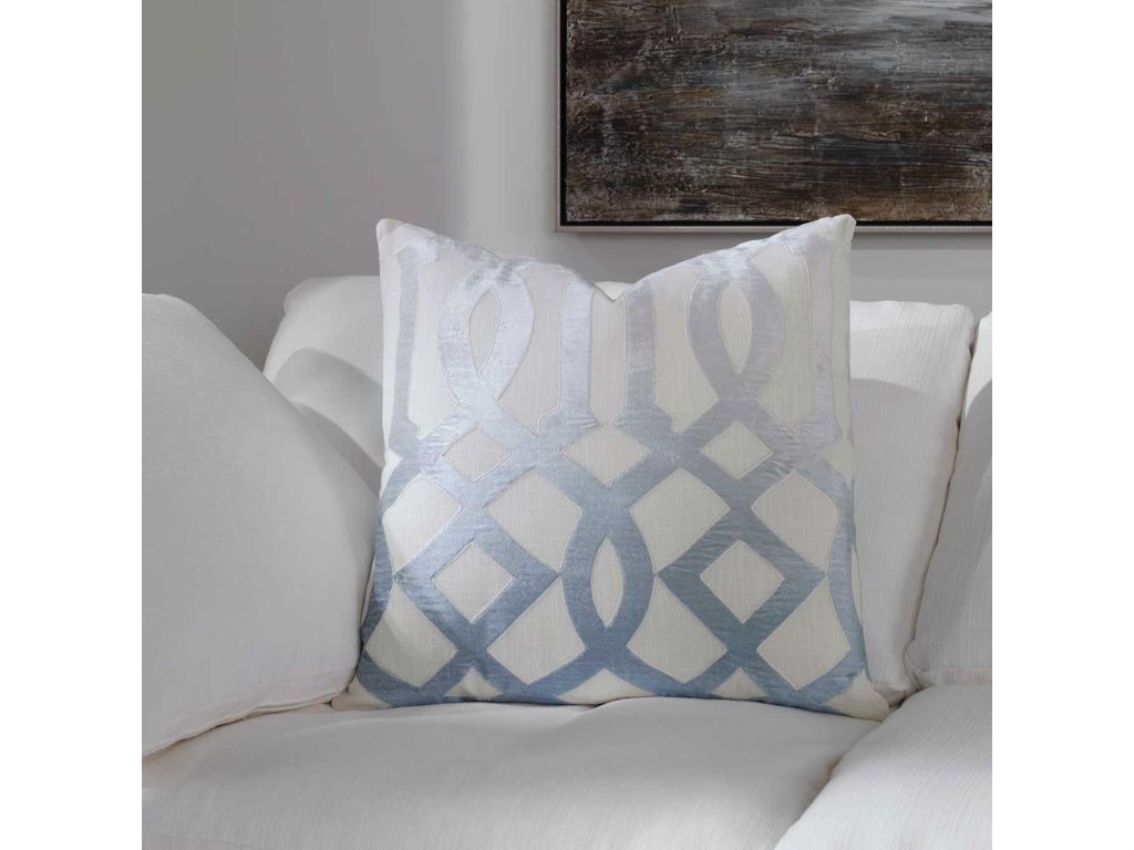 Ombre Fret Pillow - Blue - image 1
