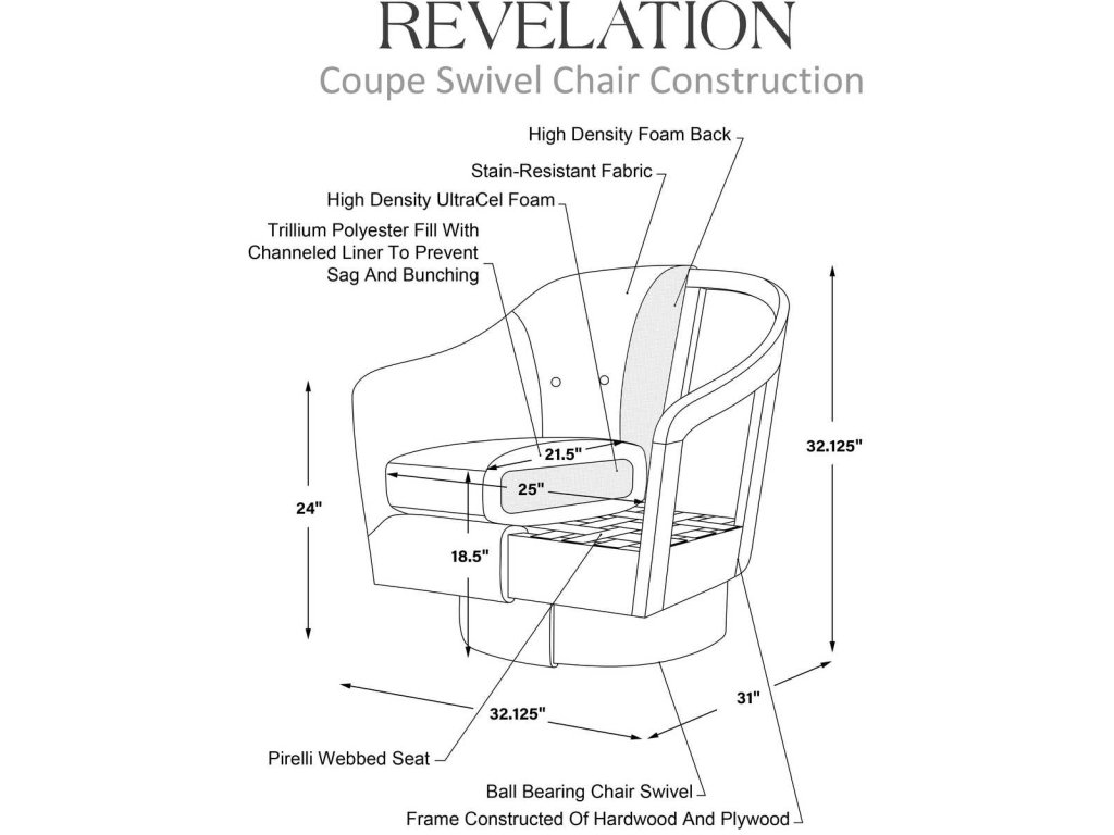 Coupe Swivel Chair - Maze Oyster - image 4
