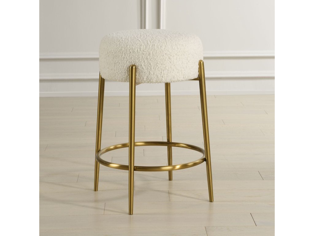 Arles Counter Stool, Brass - image 1